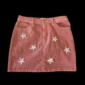 Judith March Pink Skirt with Silver Stars. Super Cute!